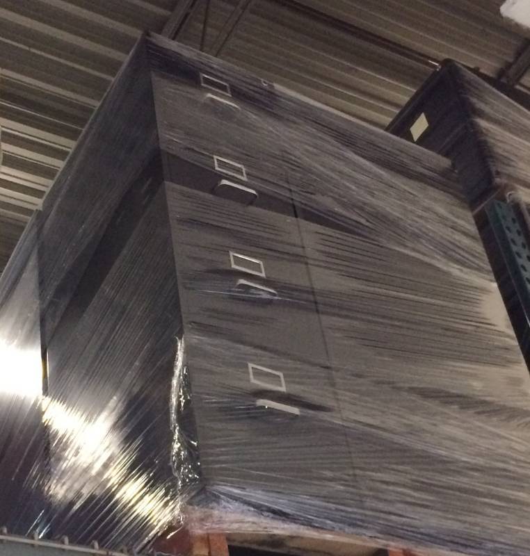 PALLET OF 4 DRAWER BLACK METAL FILING CABINETS - SOME ARE HON&nbsp GREAT CONDITION