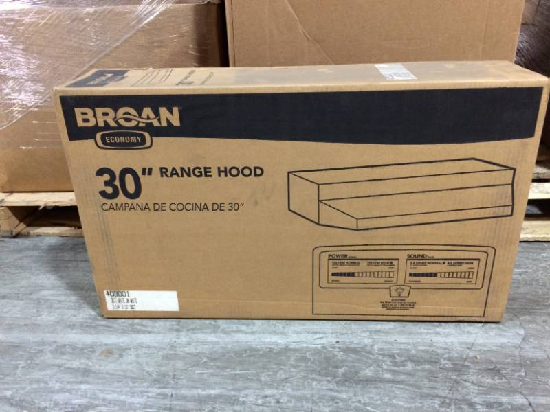 LOT OF 5 NEW IN BOX BROAN 30 RANGE HOODS