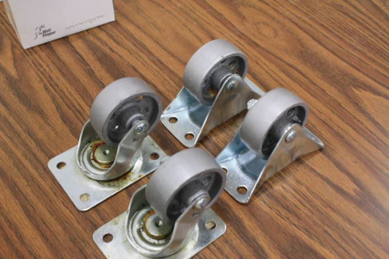lot 26 image: 4 Steel Casters 175lb. Each  New