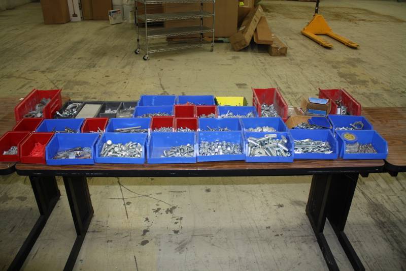 lot 77 image: Large lot of Hardware Bolts, Screws, Nails and Tons Misc. Hardware