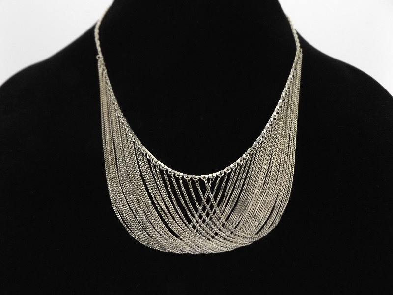 Heavy .925 Sterling Silver Ballroom Necklace