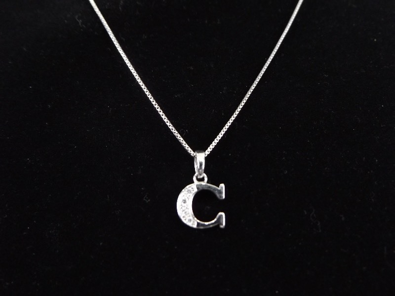 .925 Sterling Silver Crystal Horseshoe Pendant Necklace