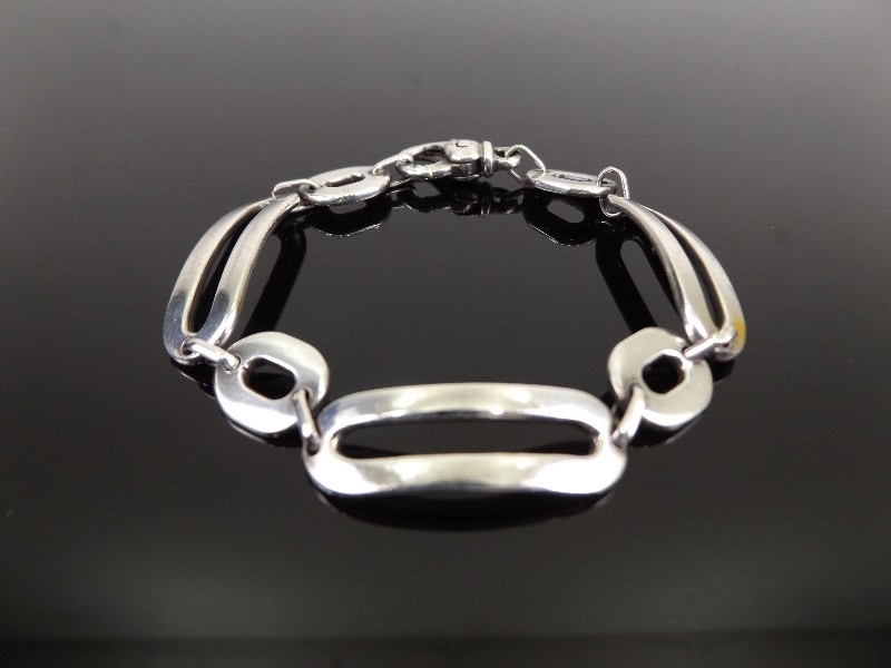 .925 Sterling Silver Heavy Link Bracelet