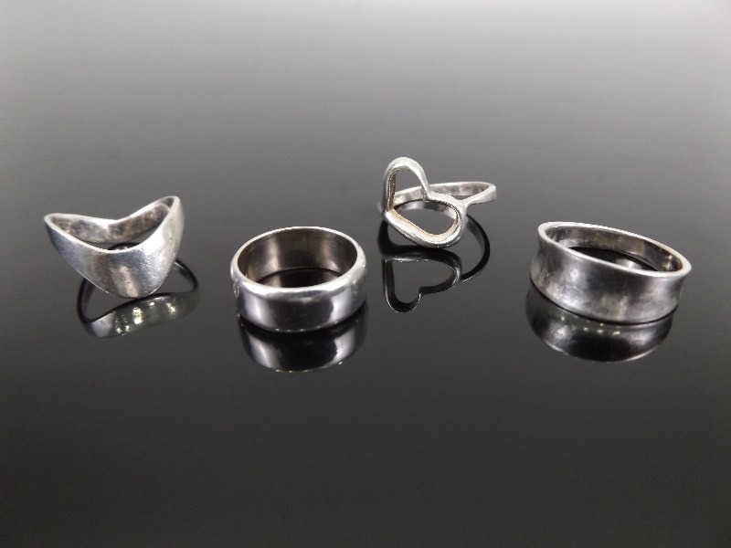 4 - .925 Sterling Silver Rings&nbsp