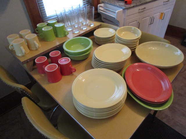 lot 112 image: FIESTAWARE DISHES AND MORE