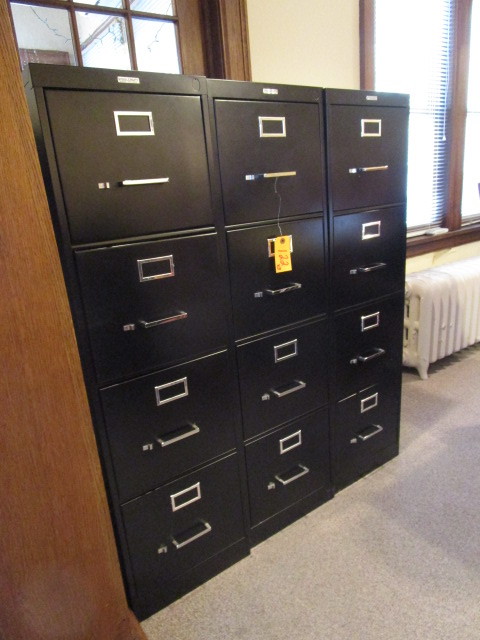 lot 122 image: STEELCASE 4 DRAWER FILE CABINETS