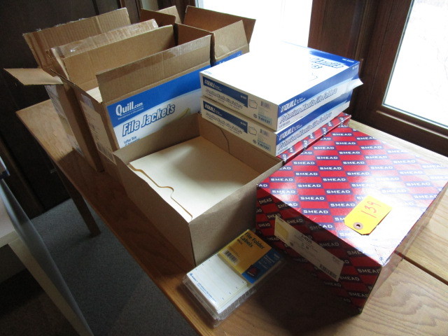 lot 139 image: FILE FOLDERS, FILE  EXPANSION JACKETS, LABELS