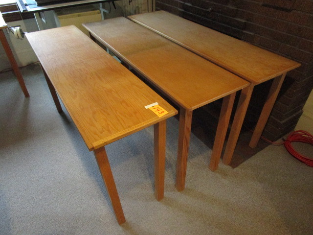 lot 143 image: OAK SOFA TABLES