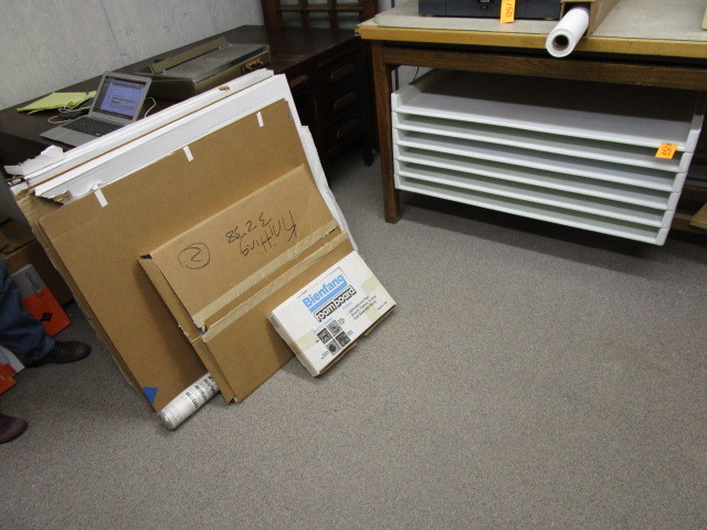 lot 152 image: ART PAPER STORAGE RACK AND ART PAPER