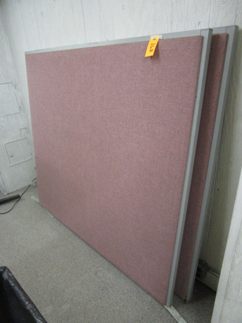 lot 162 image: FABRIC COVERED PANEL WALLS
