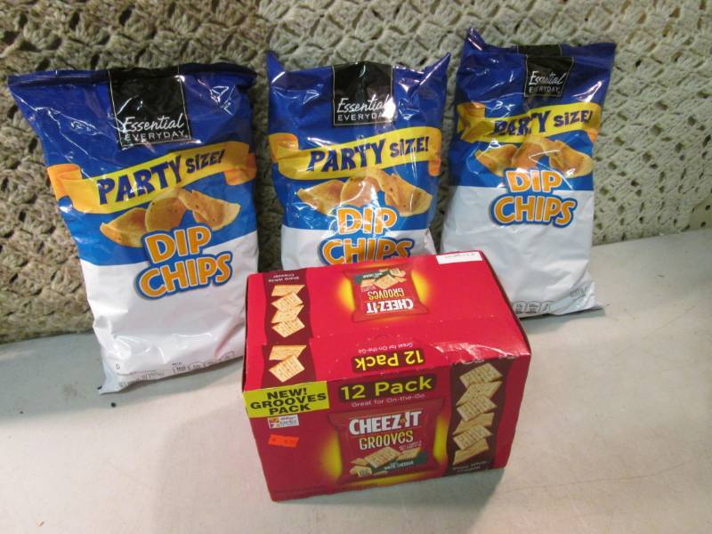 3 Bags of Party Size Dip Chips and ...