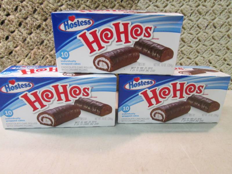 3 Boxes of Hostess Ho Hos Best by N...