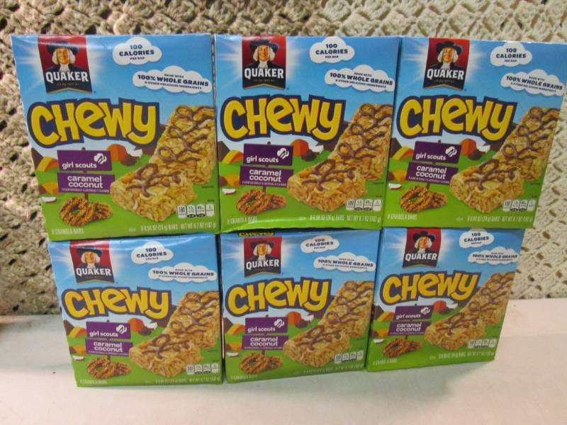6 Boxes of Quaker Chewy Girl Scouts...