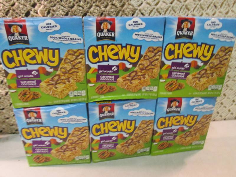 6 Boxes of Quaker Chewy Girl Scouts...