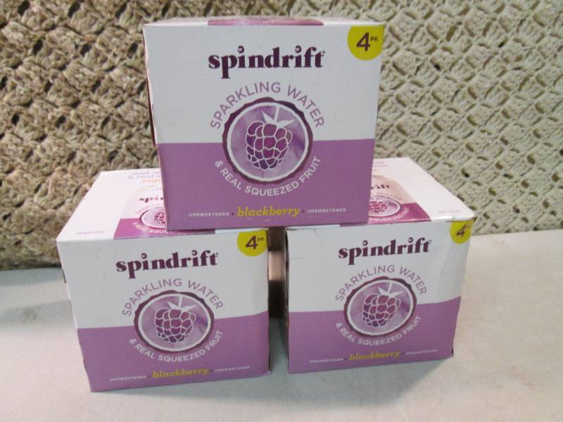 3 4-Packs of Spindrift Blackberry S...