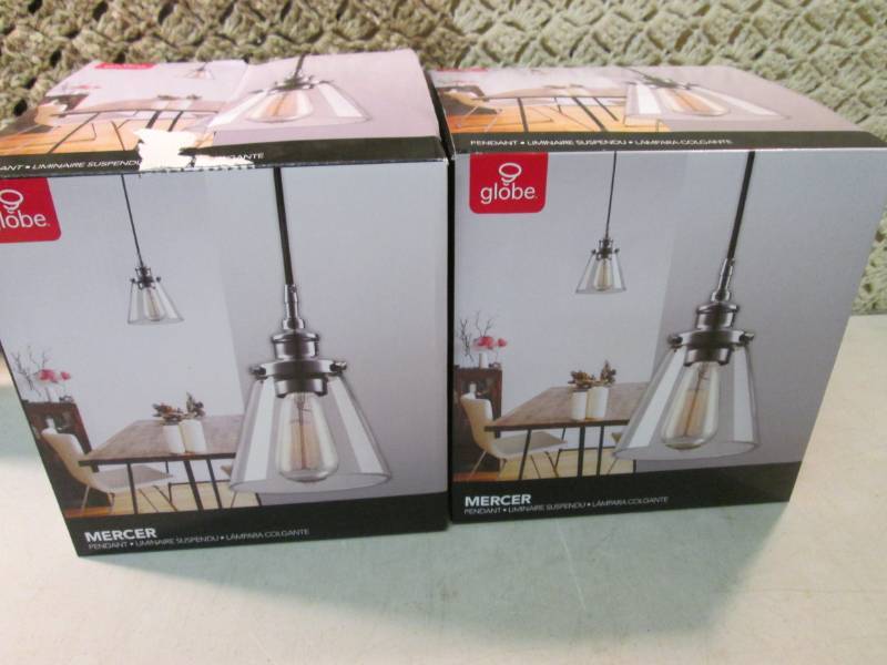Lot of 2 Globe Electric Mercer 1-Li...