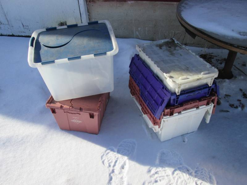 Lot of 6 Storage Totes with Lids  R...