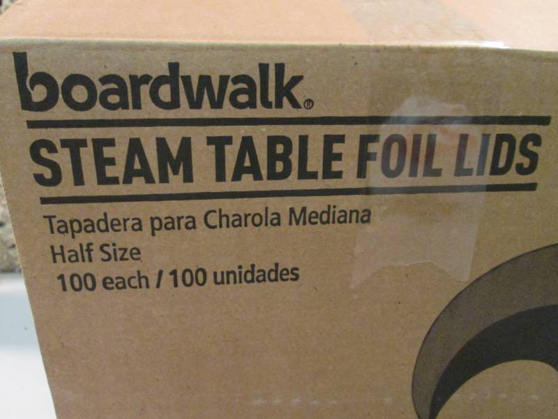 Case of 100 Steam Table Foil Lids  ...