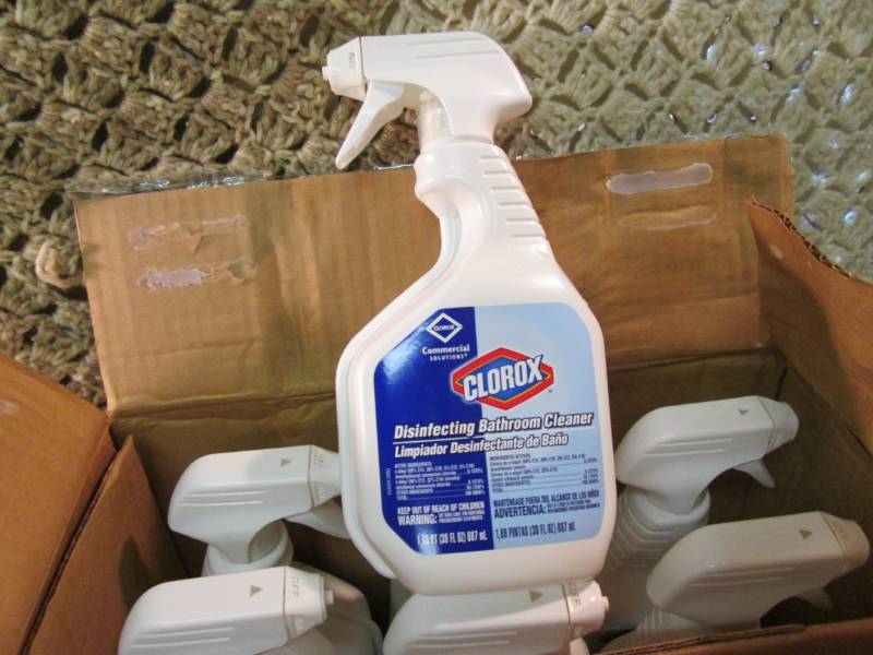 Case with 8 Bottles of Clorox Disin...