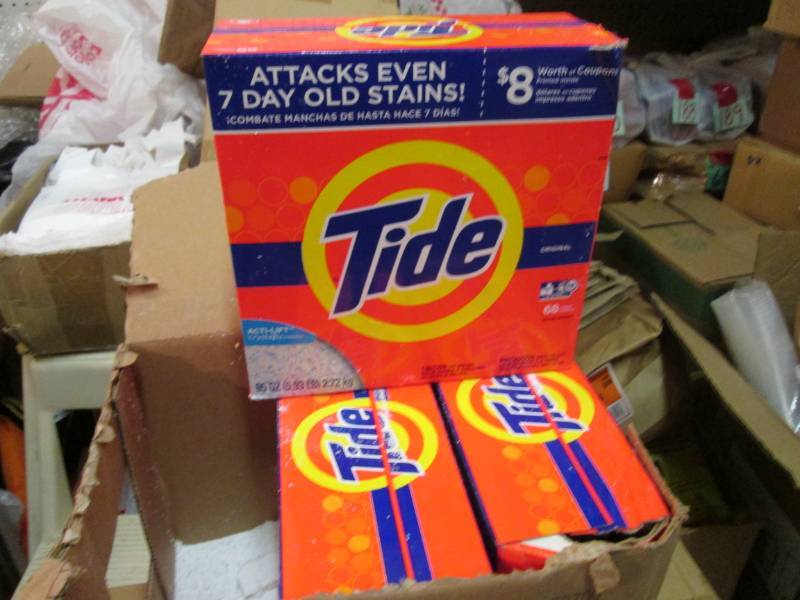 Case with 3 Boxes of Tide Laundry D...