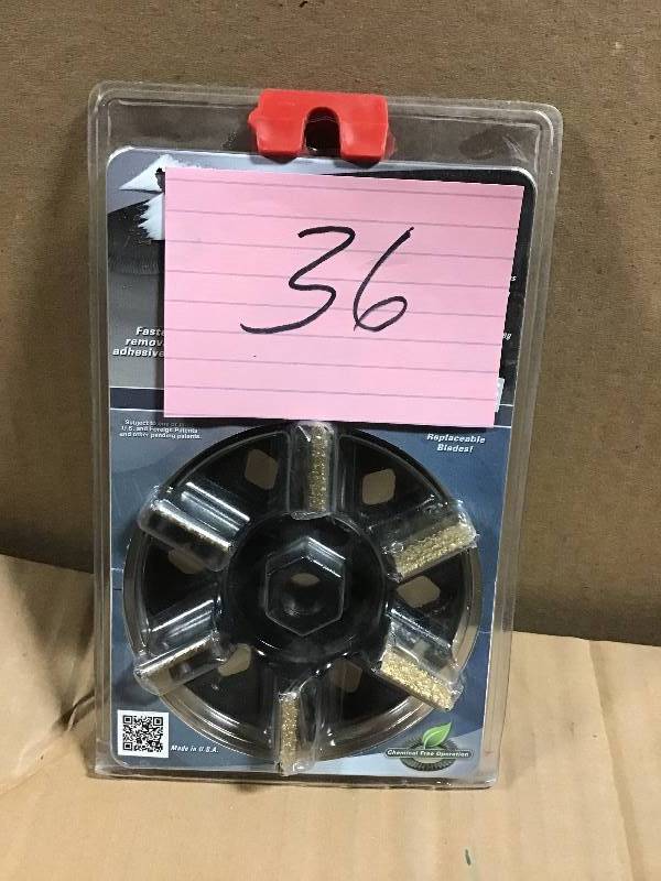 lot 36 image: Diamabrush Drill Adaptors 4.5 in. Concrete Abrasive Removal Hand Tool in like new condition