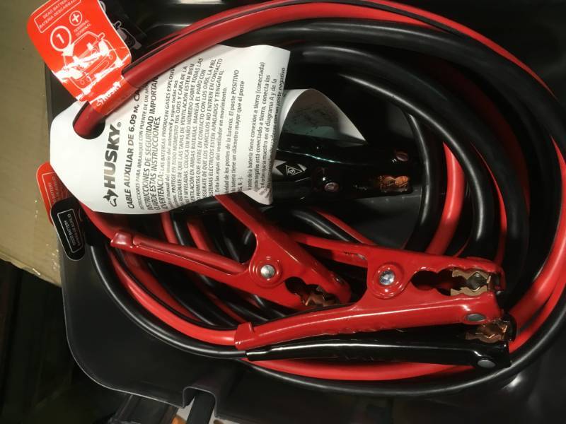 Husky 20 ft. 4-Gauge UL Booster Cable-QP  in like new condition