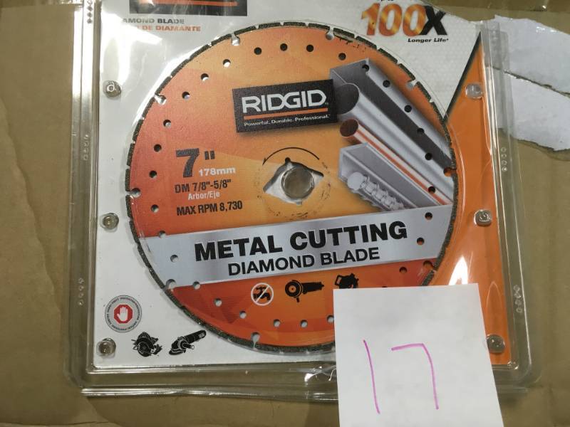 RIDGID 7 in. Metal Cutting Diamond Blade  in like new condition