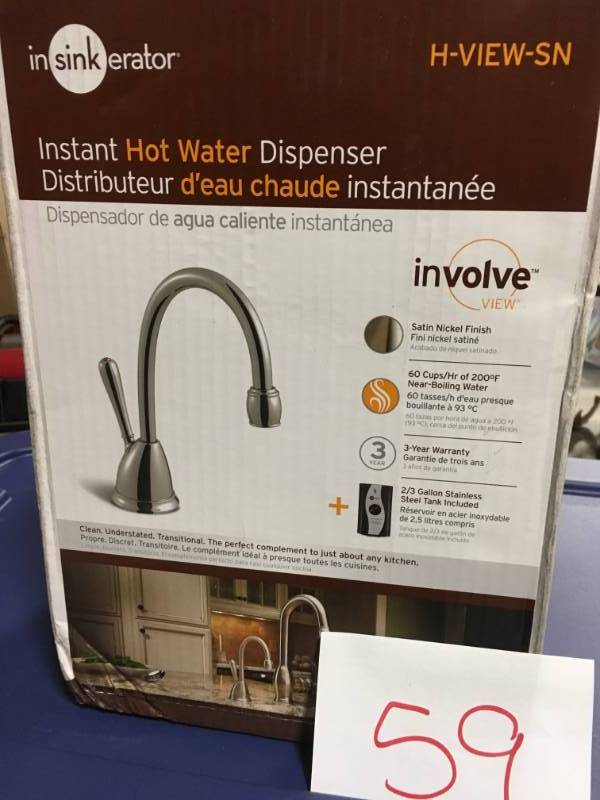 InSinkErator Involve Single-Handle Instant Hot Water Dispenser System in Satin Nickel  in like new condition