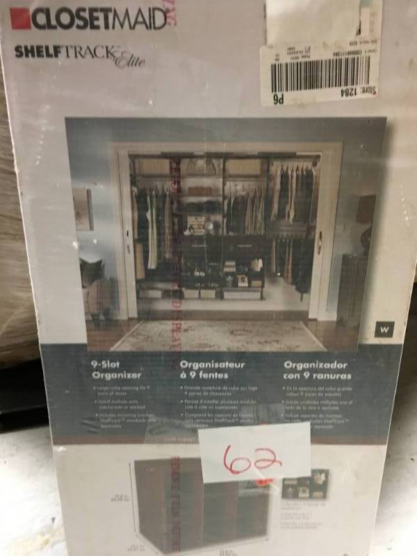 ClosetMaid Elite 19-34 in. Dark Cherry 9-Cube Organizer not used