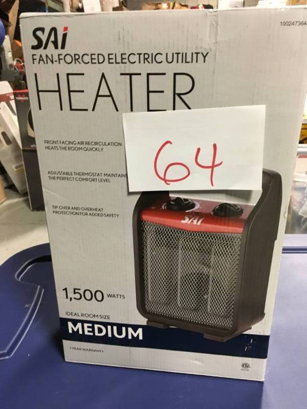 SAI 1,500-Watt Recirculating Utility Heater not used
