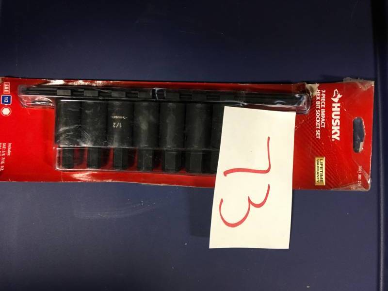 Husky 12 in. Drive Hex Bit Impact Socket Set SAE (7-Piece)  in like new condition
