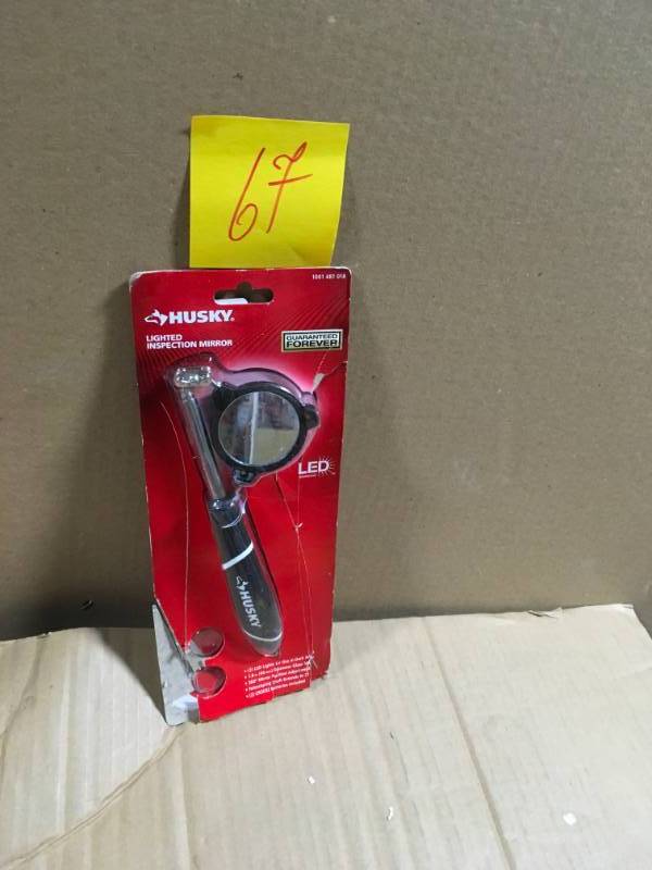 lot 67 image: Husky Round Lighted Inspection Mirror not used