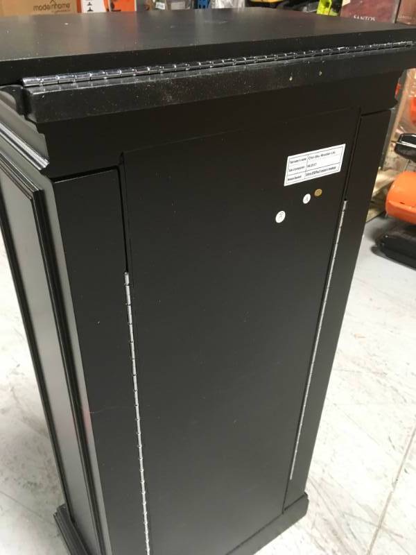 lot 68 image: Home Decorators Collection Sheridan 7-Drawer Jewelry Armoire in Black SEE PICS DAMAGE