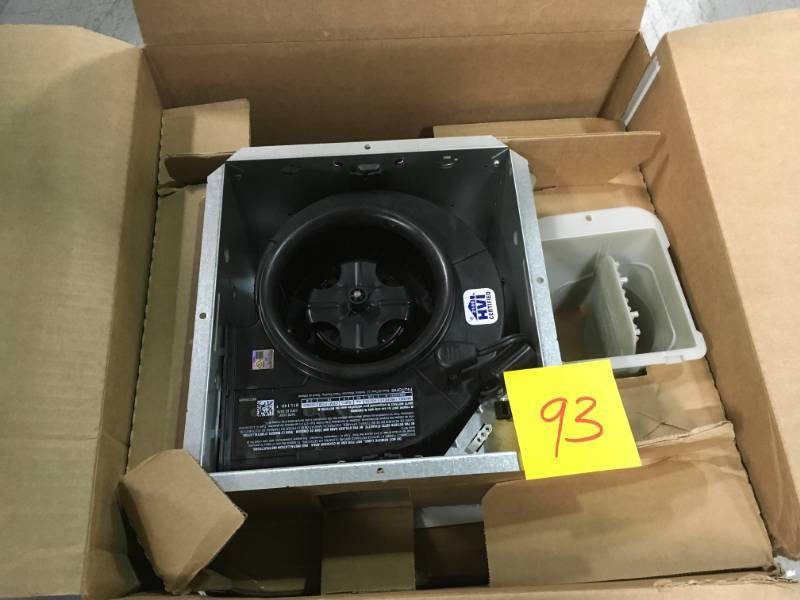 lot 93 image: NUTONE Invent Ventilation Fan With Light, Model ARN70PSI open box in like new condition
