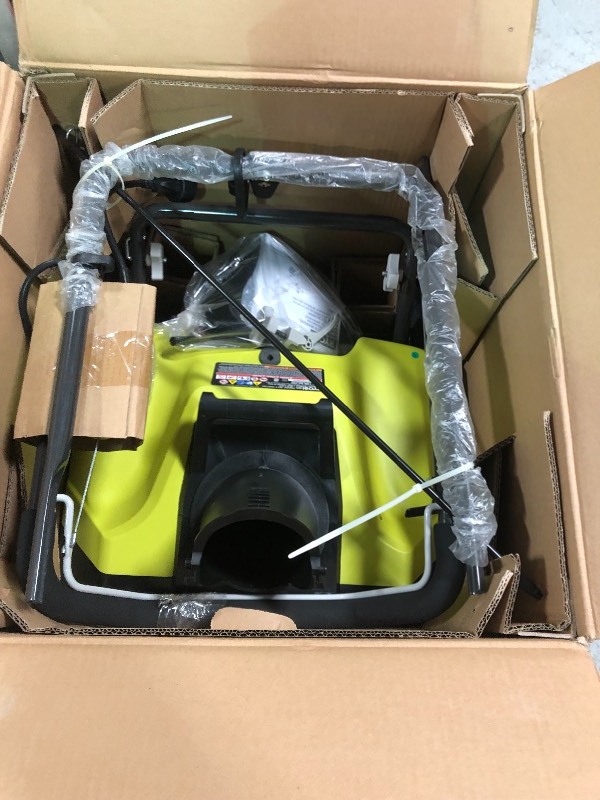 lot 104 image: RYOBI  20 in. 13 Amp Corded Electric Snow Blower  new