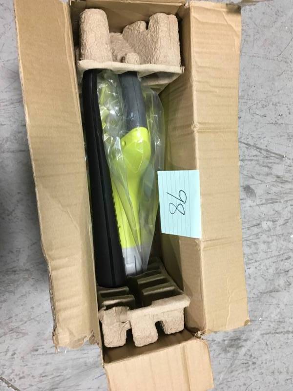 lot 98 image: RYOBI ONE 120 MPH 18-Volt Lithium-Ion Cordless Hard Surface Leaf BlowerSweeper - Battery and Charger Not Included in like new condition