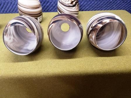 lot 84 image: Swirled Glass Globes