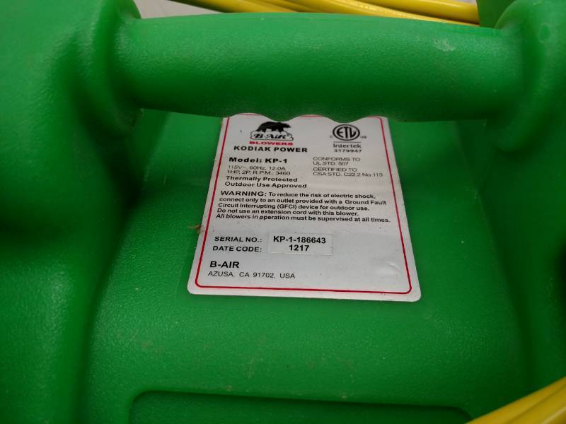 lot 13 image: B-Air Kodiak KP-1 Blower, Near New...