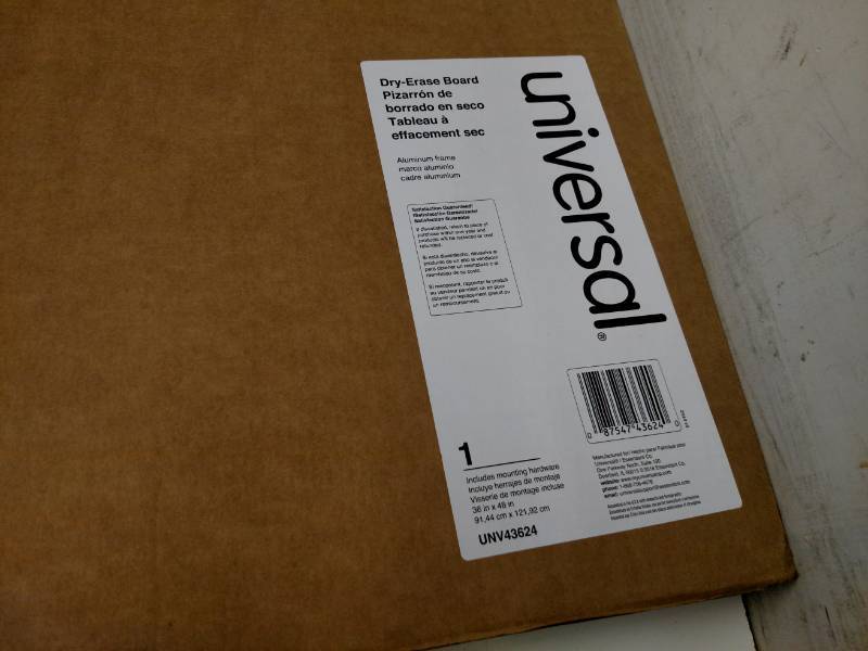 lot 55 image: Universal 48x36 White Board, New, B...