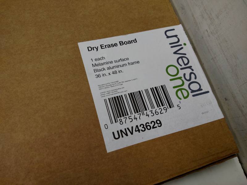 lot 58 image: Universal 36x48 White Board, New...