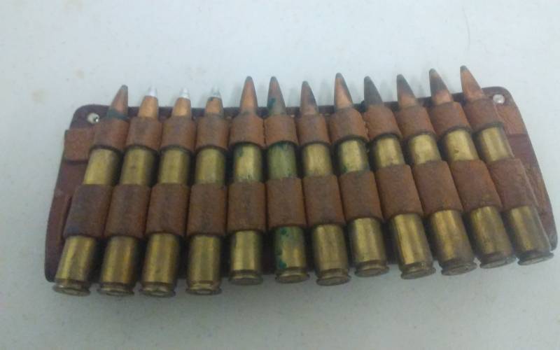 12 Count FrontierWinchester 30-06 Rounds , Leather Belt