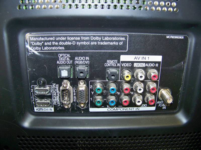 lot 5 image: 50, LG, Plasma, HDTV  High Definition Television  TV with Chief Wall Mount