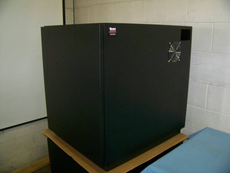 lot 54 image: Winsted, Control Room Console  Audio Video (AV) Component  Equipment Rack  Enclosure with Built-In Fan and Tripp-Lite isobar Premium Surge Suppressor