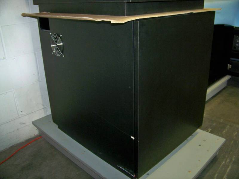 lot 55 image: Winsted, Control Room Console  Audio Video (AV) Component  Equipment Rack  Enclosure with Built-In Fan and Tripp-Lite isobar Premium Surge Suppressor