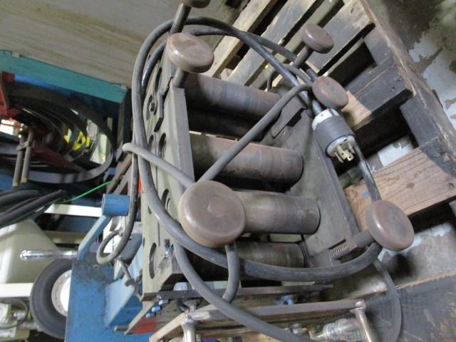 lot 10 image: Shop Built 9 Coil Straightener