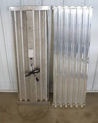lot 12 image: (2) 6bulb Fluorescent Shop Fixtures