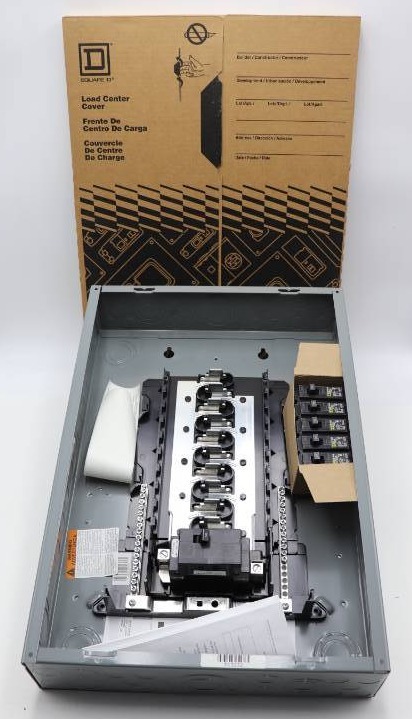 lot 18 image: Sq D 100A Homeline Panel Value Pack