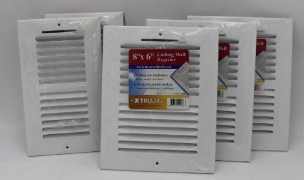 lot 53 image: Lot of (3) 6x8 and 4x8 Supply Registers