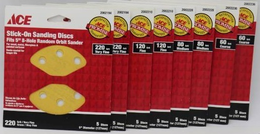 lot 55 image: Lot of 5 8hole Stick-on Sanding Discs