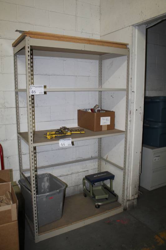 lot 46 image: 4-Tier Shelving Unit with 5-Pressed Board Shelves
